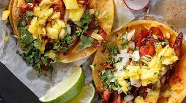 street tacos open face loaded