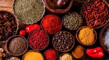 bowls of spices