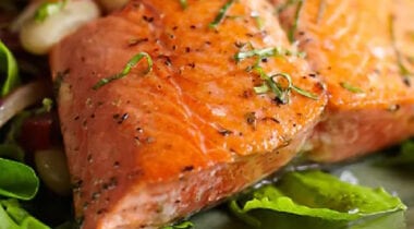 salmon fillet dinner