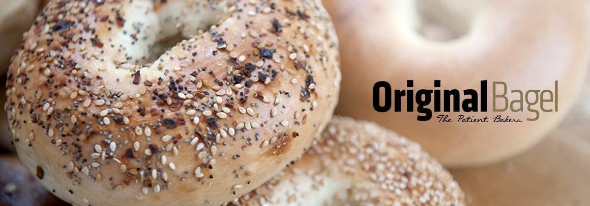 everything bagel with original bagel logo