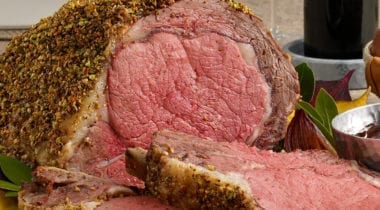 prime rib with pistachio crust