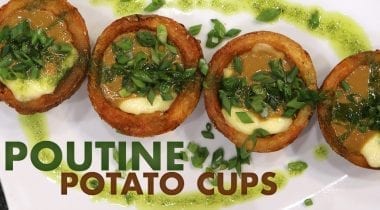 poutine potato cups banner