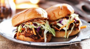 pulled pork sandwich with slaw