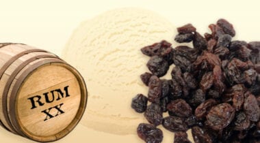 rum ice cream with raisins