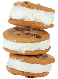 stack of cookie ice cream sandwiches